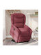 Relaxsessel mit Fußhocker Bordeaux 78x95x100cm