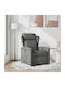 Relax Armchair Massage with Footstool Dark Grey 78x95x100cm