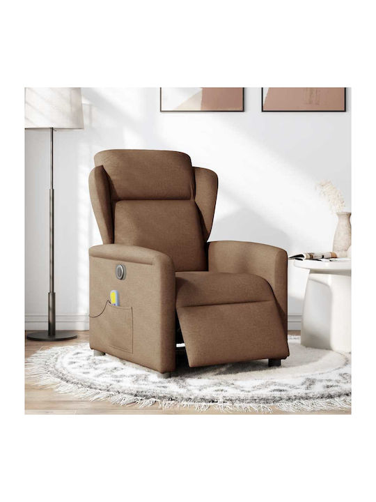 Πολυθρόνα Relax Massage με Υποπόδιο Καφέ 78x95x...