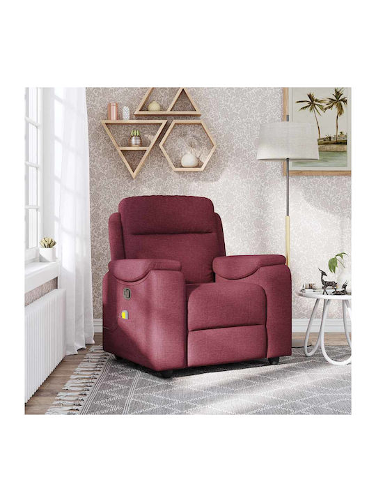 Relax Armchair Massage with Footstool Bordeaux 96x99x102cm