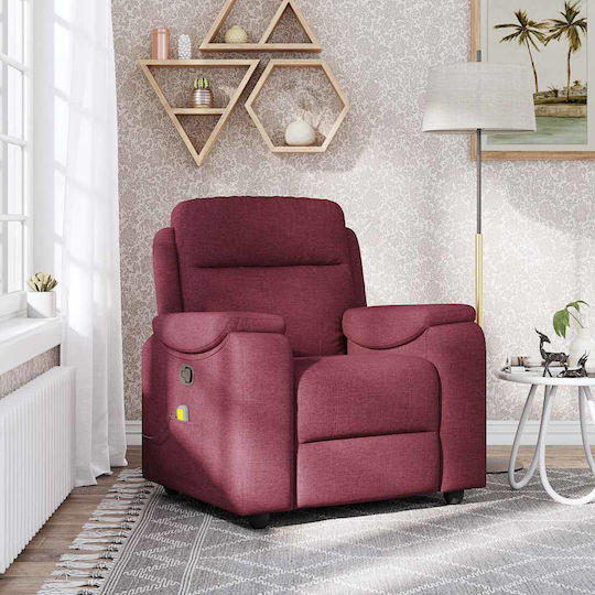 Relaxsessel Friseurwaschbecken mit Fußhocker Bordeaux 96x99x102cm