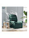 Relax Armchair Massage with Footstool Dark Green 50x59x102.5cm