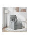 Relaxsessel Friseurwaschbecken mit Fußhocker Light Grey 72x90x99cm