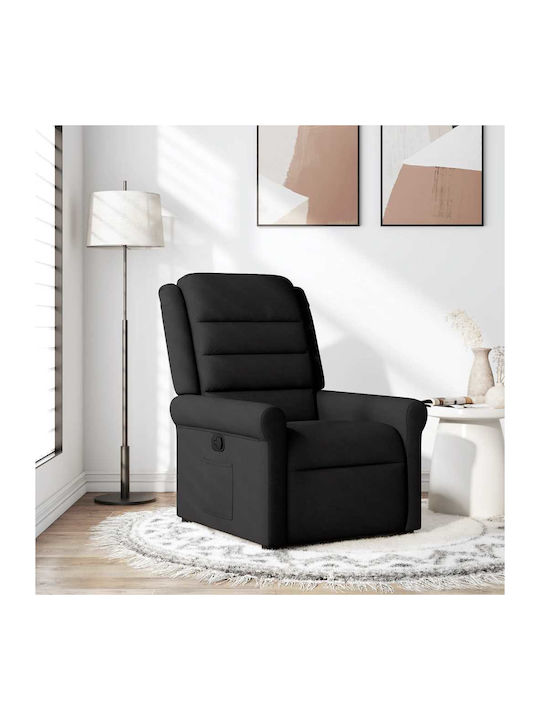 Relax Armchair with Footstool Black 73x91.5x102.5cm
