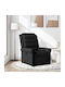 Relax Armchair with Footstool Black 73x91.5x102.5cm
