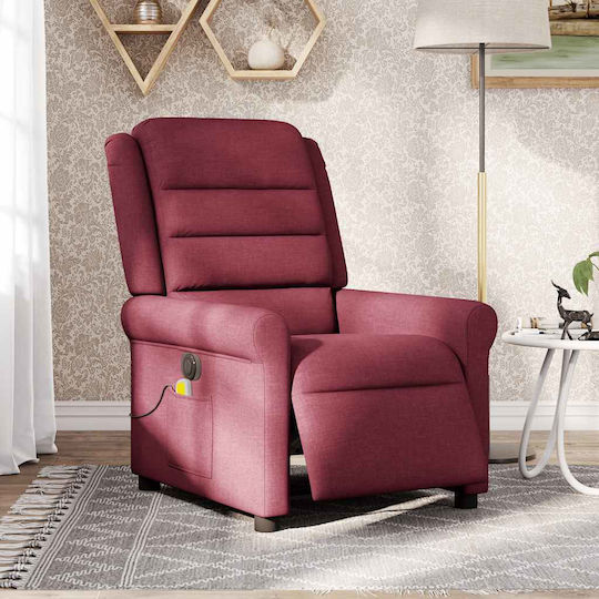 Πολυθρόνα Relax Massage με Υποπόδιο Μπορντό 73x91.5x102.5cm
