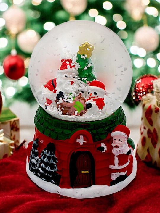 Christmas Snowball Illuminated with Santa Claus 4.5x6cm