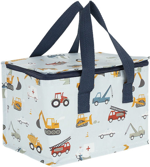 A Little Lovely Company Kids Insulated Lunch Bag 5.5 Litre Light Blue 16x16x23cm
