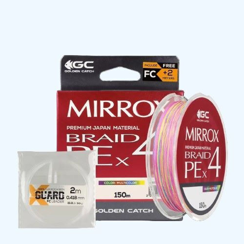Νήμα Golden Catch Braided Line Mirrox X4 Pe 0.8-150m Πολύχρωμο