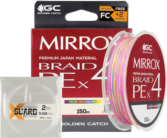 Golden Catch Braided Line Mirrox X4 Pe 1.2-150m Multicolor
