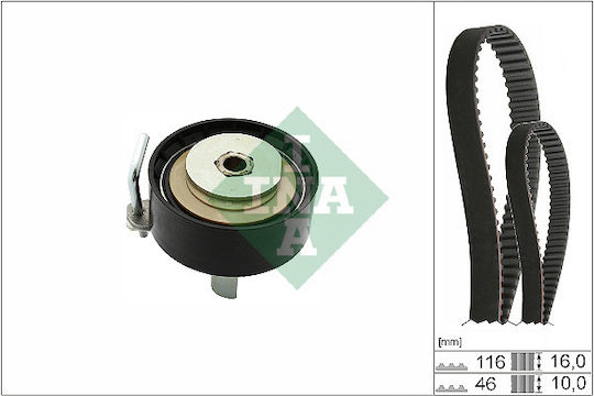 Set Curele Distribuție + Roată Pentru Ford B-Max C-Max EcoSport Fiesta V Vii Concentrare Iii Iv Grand C-Max 1.0-2.0 02.12