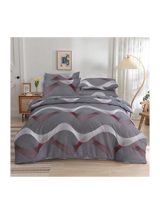 Casa Colori Duvet Cover Cotton Double 200x240 Grey