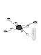 Moderne Deckenleuchte LED 8 Arme App523-8c Schwarz