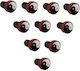 Yin-Yang Verkleidungsschrauben Rot 10er-Set/Kit Keiti