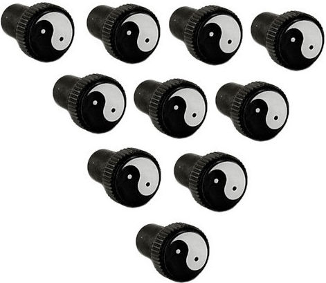 Yin-Yang Verkleidungsschrauben Schwarz 10er Set/Kit Keiti