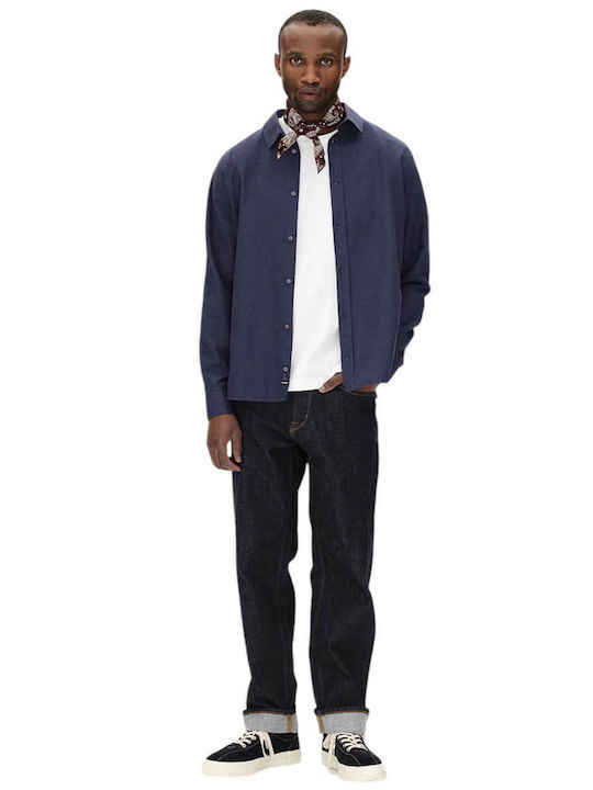 Gabba Long-sleeved Cotton Shirt Blue