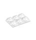 Inofix 4055 Amortizoare Pătrate din Silicon pentru Mobilier 8x21x21mm Autoadezive Set de 6 Bucăți 193-4055-2