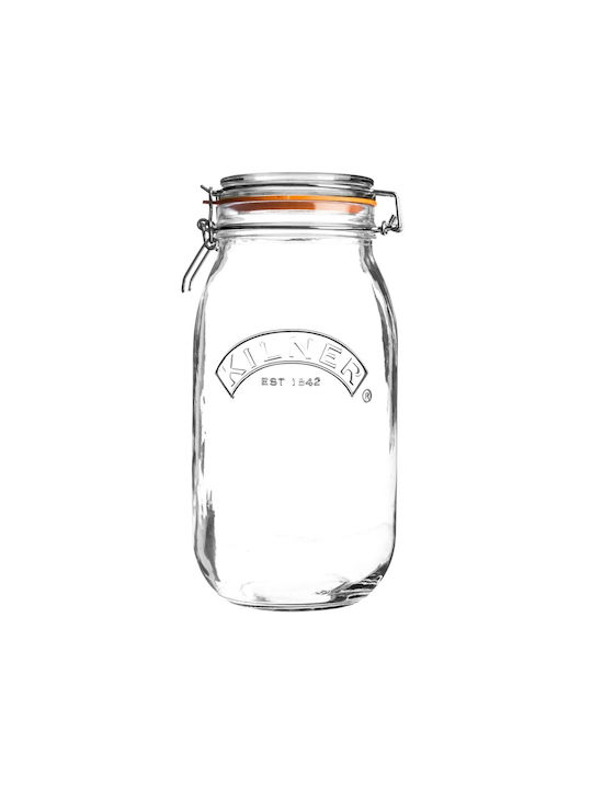 KIlner Vase Pasta with Airtight Lid Glass Transparent 2000ml