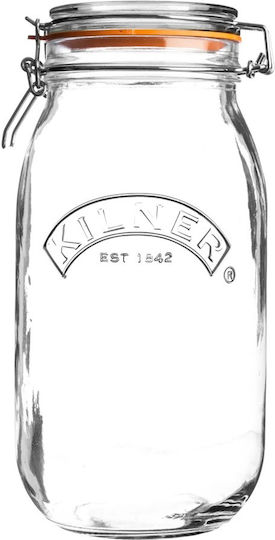 KIlner Ваза За Паста С Херметически Затворен Капак Стъклена Прозрачна 2000ml