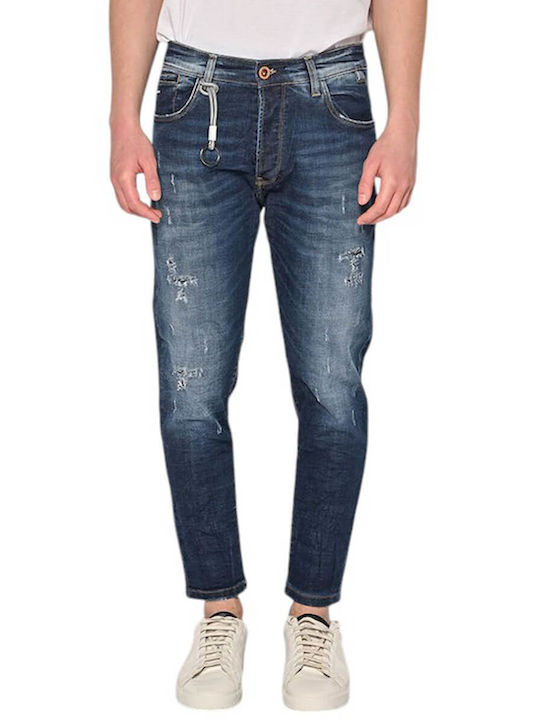Herren Jeanshose Elastisch mit Loose Passform Blue