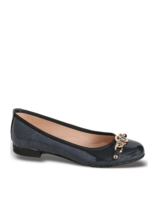 Synthetic Leather Ballerinas Black