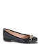 Synthetic Leather Ballerinas Black
