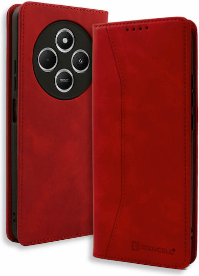 Bodycell Book Δερματίνης / Δερμάτινο Κόκκινο (Redmi 14C / Poco C75)
