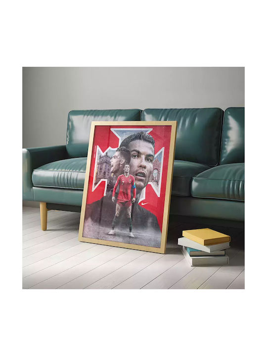 Poster Cristiano Ronaldo Sc046 30cm X 40cm Μαύρ...