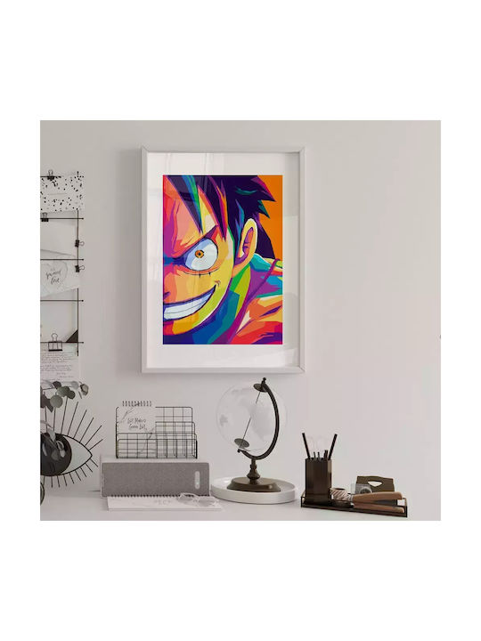 Poster One Piece Luffy An040b 21cm x 30cm Weiße...