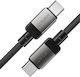 Acefast C9-03 Braided USB 2.0 Cable USB-C male - USB-C 60W Μαύρο 1.2m