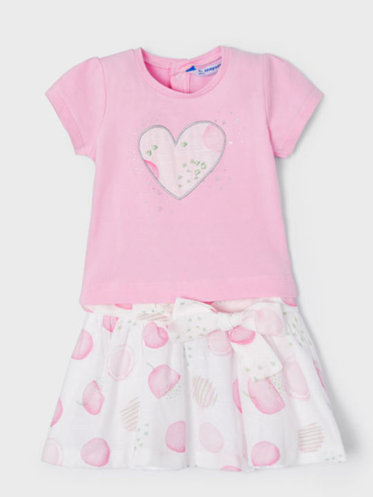 Mayoral Kinder-Set mit Rock Sommer 2Stück Pink