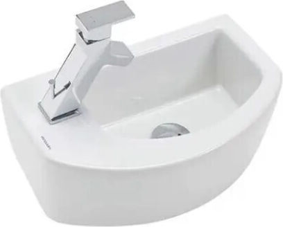 Sanindusa Montat pe perete Deasupra Blatului Chiuvetă Porțelan 40x25cm Alb