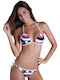 Set Bikini Triunghi & Brazilia Alb/Fucsia