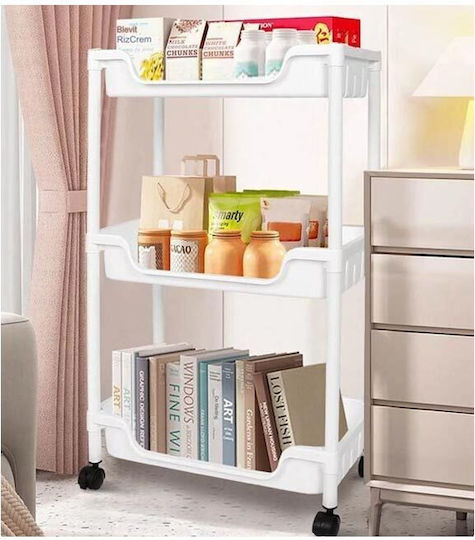 Floor Bathroom Shelf Plastic 40x22x69cm