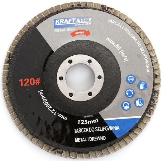 Universal Sanding Disc Metal Wood 125 Mm P80 Kraft&dele Kd967