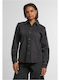 Women's Denim Long Sleeve Shirt Black