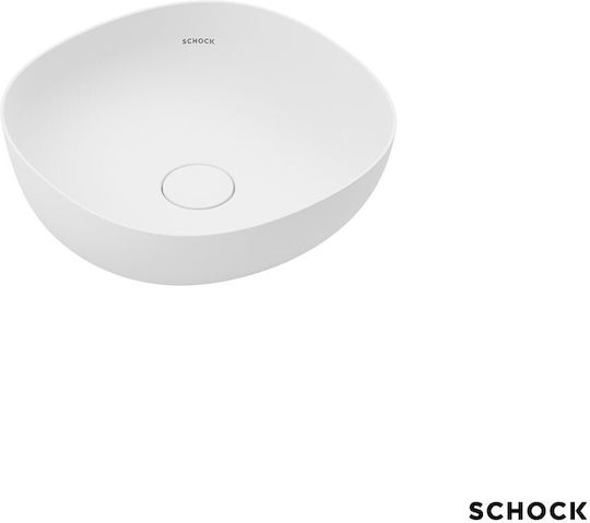Schock Επικαθήμενος Νιπτήρας Πορσελάνης 39x39cm White Matt