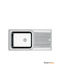 Fortinox Drop-In Spüle Inox Satiniert B100xT50cm Silber
