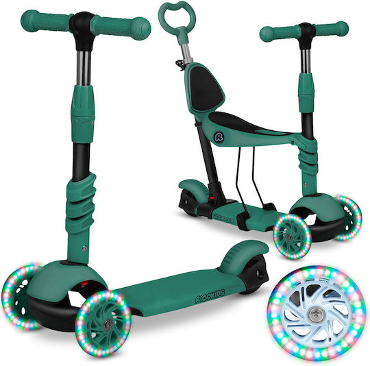 Ricokids Scuter Copii Todi 3 Roți Cu Scaun Verde