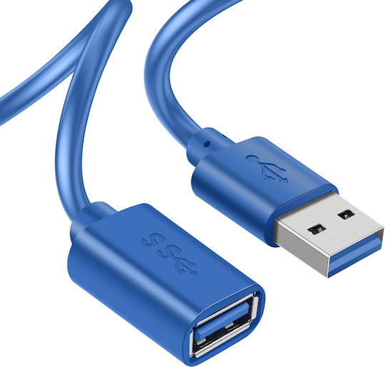 Akyga USB-Verlängerungskabel Schnelle Datenübertragung Länge 1,8m Blau
