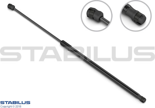 Stabilus Trunk Shock Absorber Left Maximum Length 628mm Suv 171.5mm Land Rover Discovery V 09.16