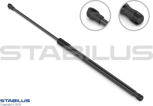 Stabilus Amortizor Capotă Dreapta Stânga Lungime 168mm Cursă 32mm Porsche 911 Cabriolet Coupe 09.13