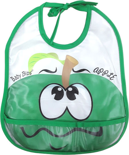 Domina Αδιάβροχη Σαλιάρα Υφασμάτινη με Τσέπη Big Green Apple