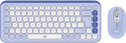 Logitech Pop Icon Ασύρματο - Σετ με Ποντίκι International English Logitech Pop Icon Ασύρματο - Σετ με Ποντίκι International English