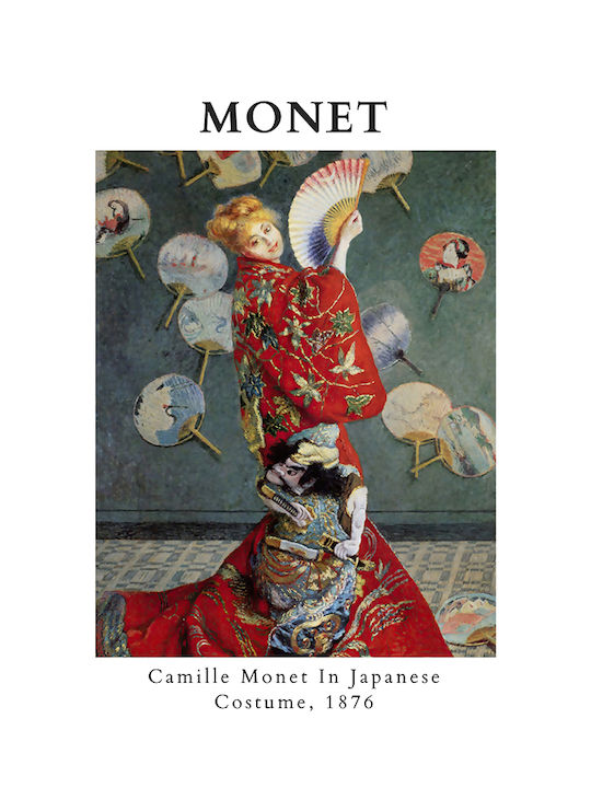 Poster Claude Monet Camille Monet In Japanese C...