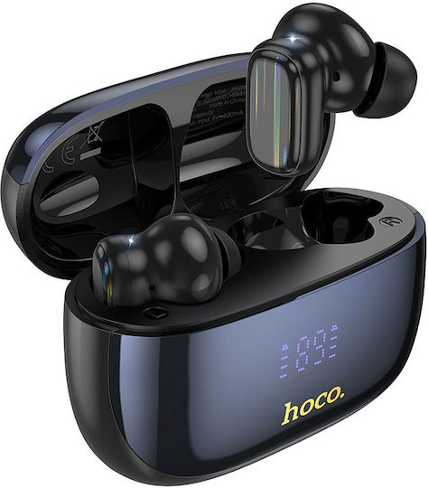 Hoco EQ20 In-ear Bluetooth Handsfree Ακουστικά με Θήκη Φόρτισης Μαύρα