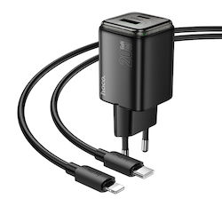Hoco Charger GaN with USB-A Port and USB-C Port...