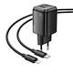 Hoco Φορτιστής GaN με Θύρα USB-A και Θύρα USB-C...