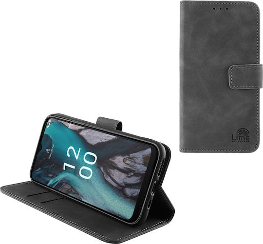 Lime Essential Magnet Book Δερματίνης Γκρι (Nokia C22)