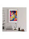 Poster One Piece Luffy An040b 21cm x 30cm Schwarzer Holzrahmen